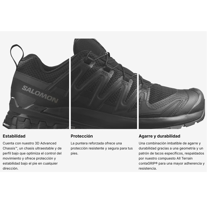 Salomon calzado bajo XA PRO 3D V9 l47271800 BLACK  -53807
