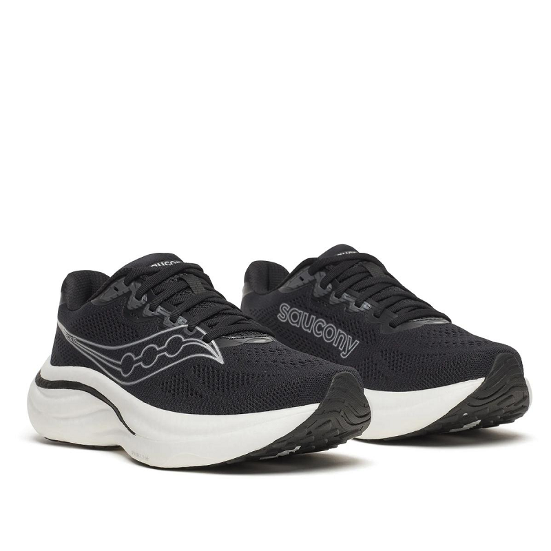 Saucony Ride 19 S21055-100 Black Silver  -53852